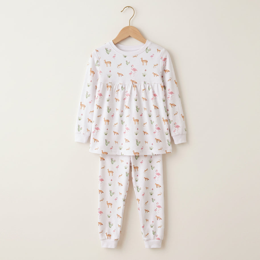 Pijama Brisa Atacama Ancestral Niña · Algodón Pima Jersey